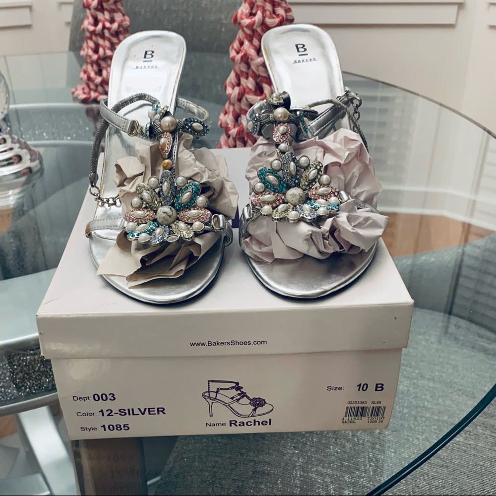 Baker’s bejeweled high heels